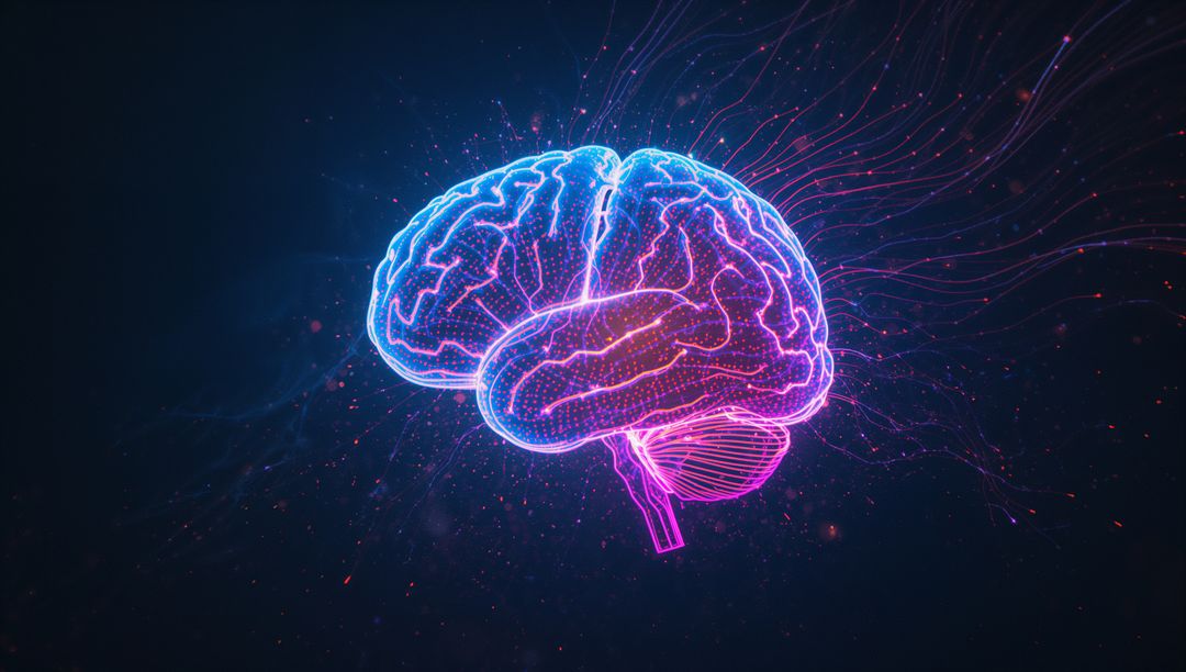 Holographic Neon Brain Model in Cosmic Space with Pulsing Circuitry