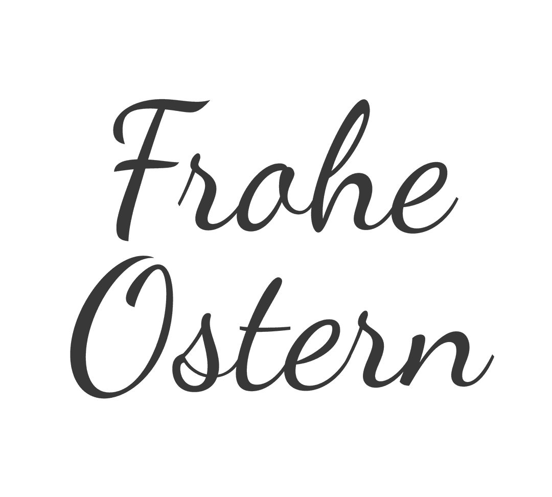 Frohe Ostern Text Graphic on Transparent Background