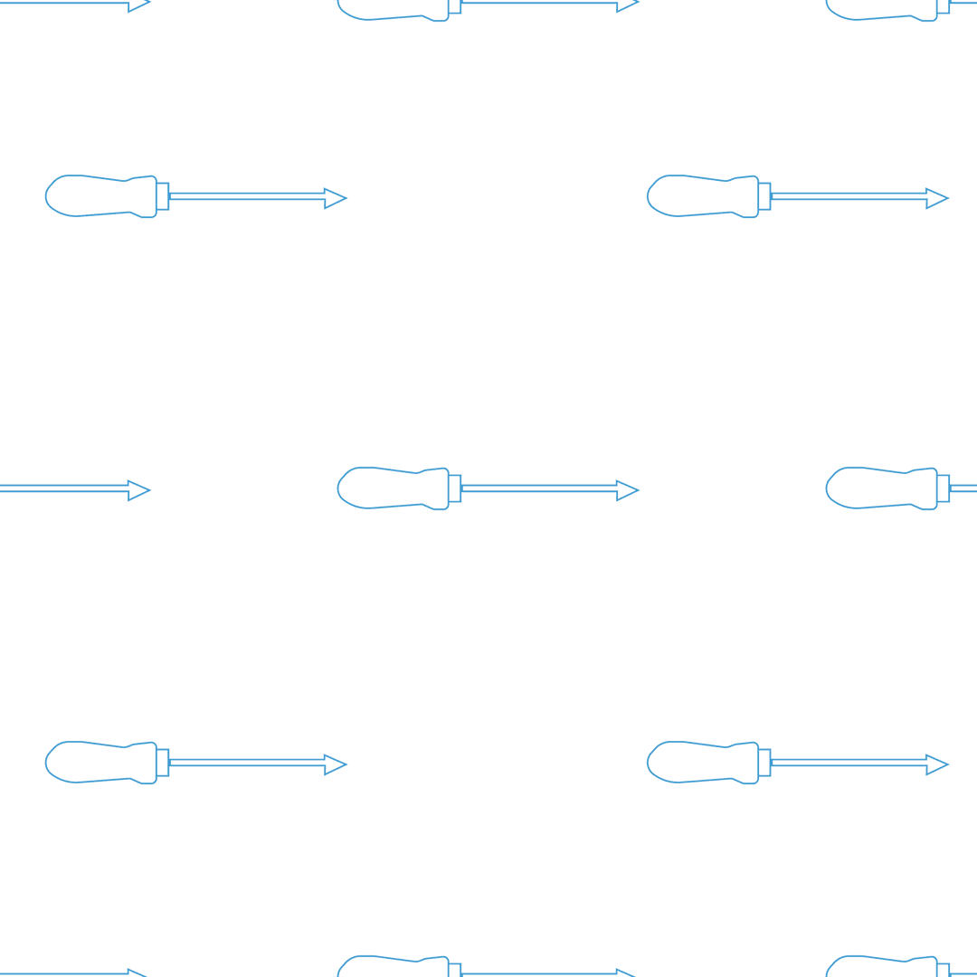 Pattern of Blue Screwdrivers on Transparent Background Illustrator Design