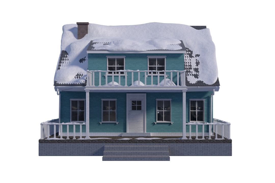 Turquoise House Covered in Snow during Winter Acorn Png Transparent Background - Download Free Stock Images Pikwizard.com