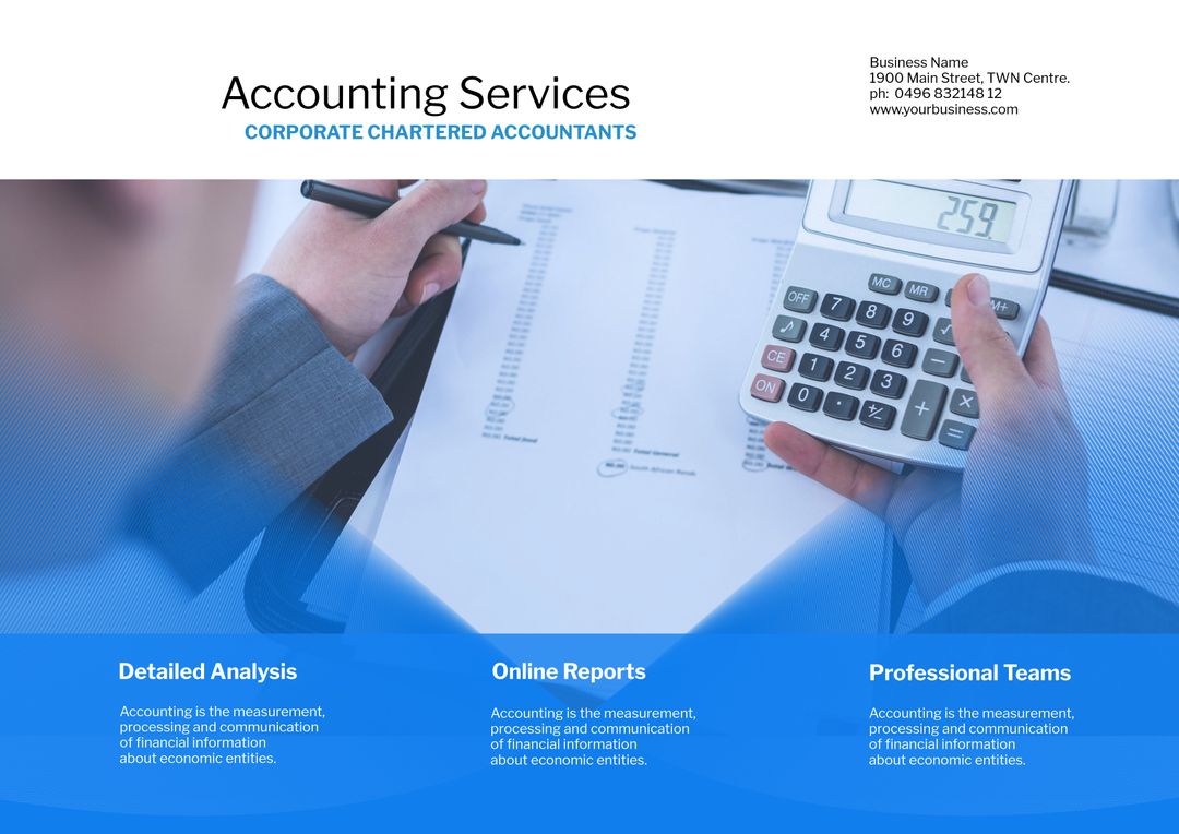 Professional Accounting Services with Detailed Analysis and Online Reports - Download Free Stock Templates Pikwizard.com