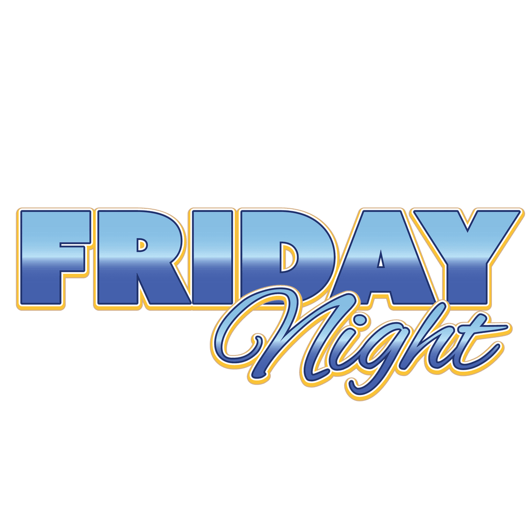 Friday Night Text Graphic on Transparent Background