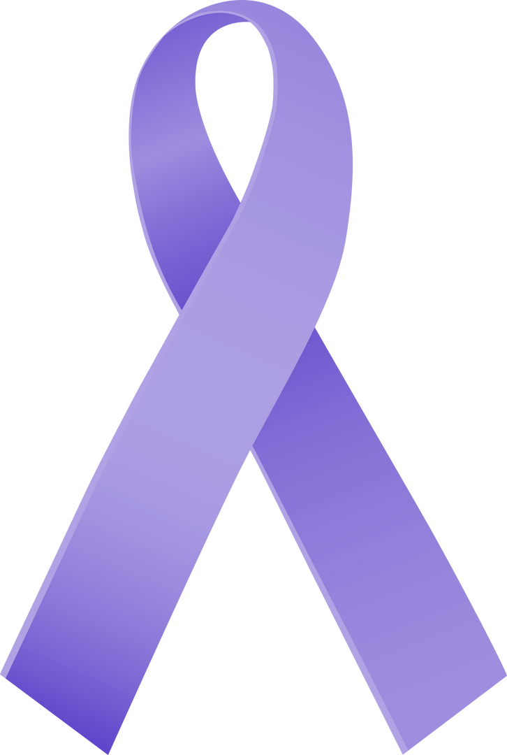 Purple Ribbon on Transparent Background for Awareness and Decoration - Download Free Stock Images Pikwizard.com