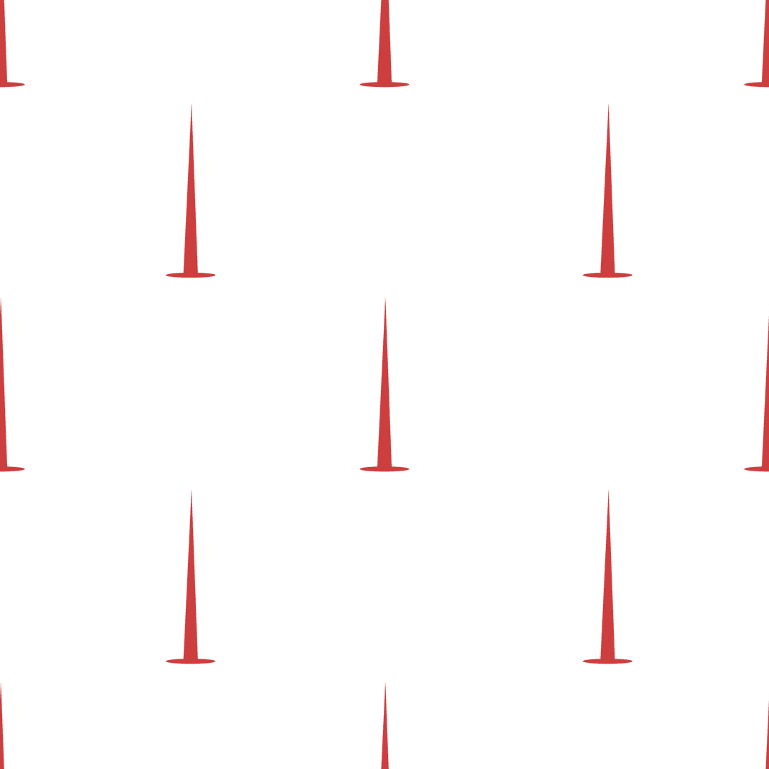 Red Shapes Pattern on Transparent Background