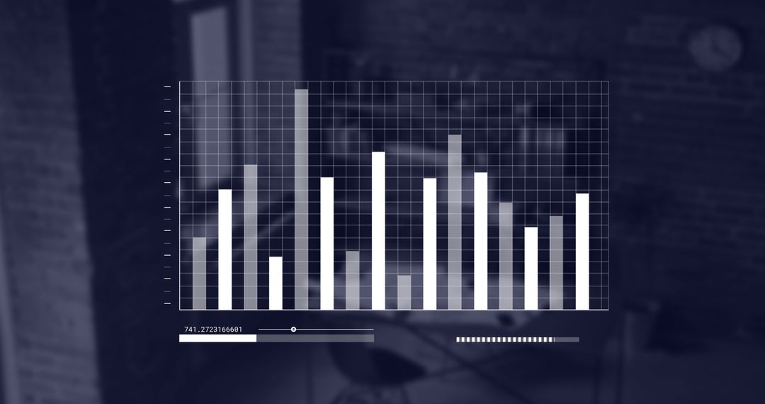 Digital Bar Graph in Modern Office Environment