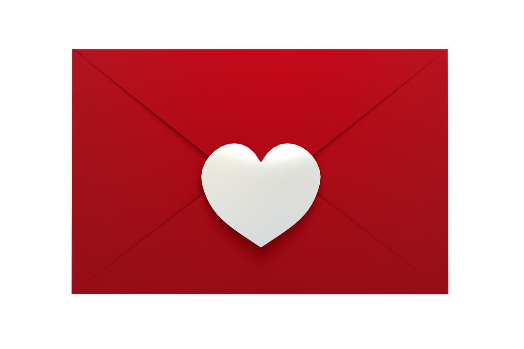 Valentine Message in Vibrant Red Envelope on Transparent Background - Download Free Stock Images Pikwizard.com