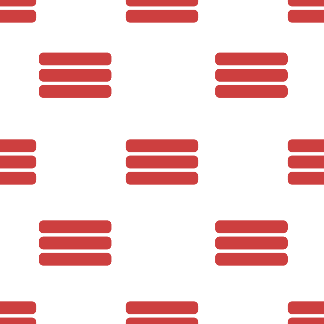 Red abstract shape repetition on transparent background