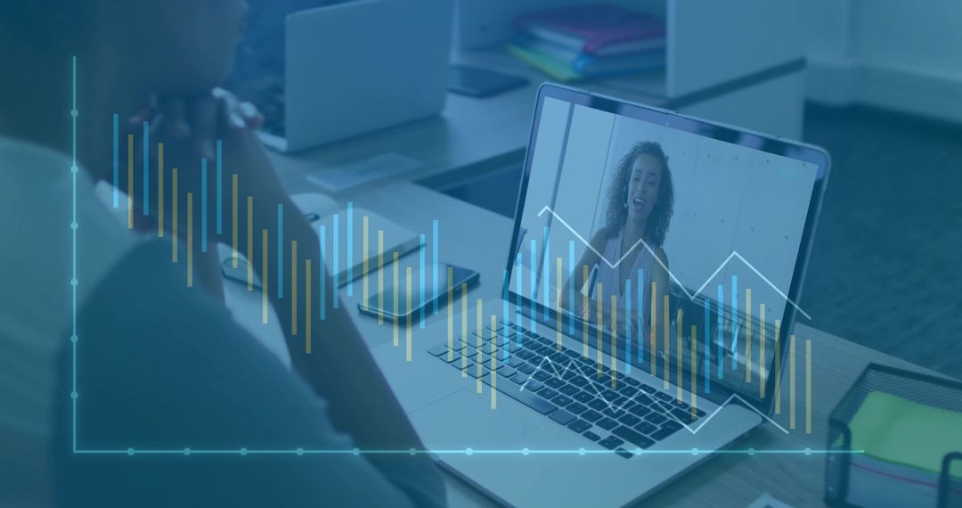 Virtual Meeting with Analytics Overlay in Modern Workplace