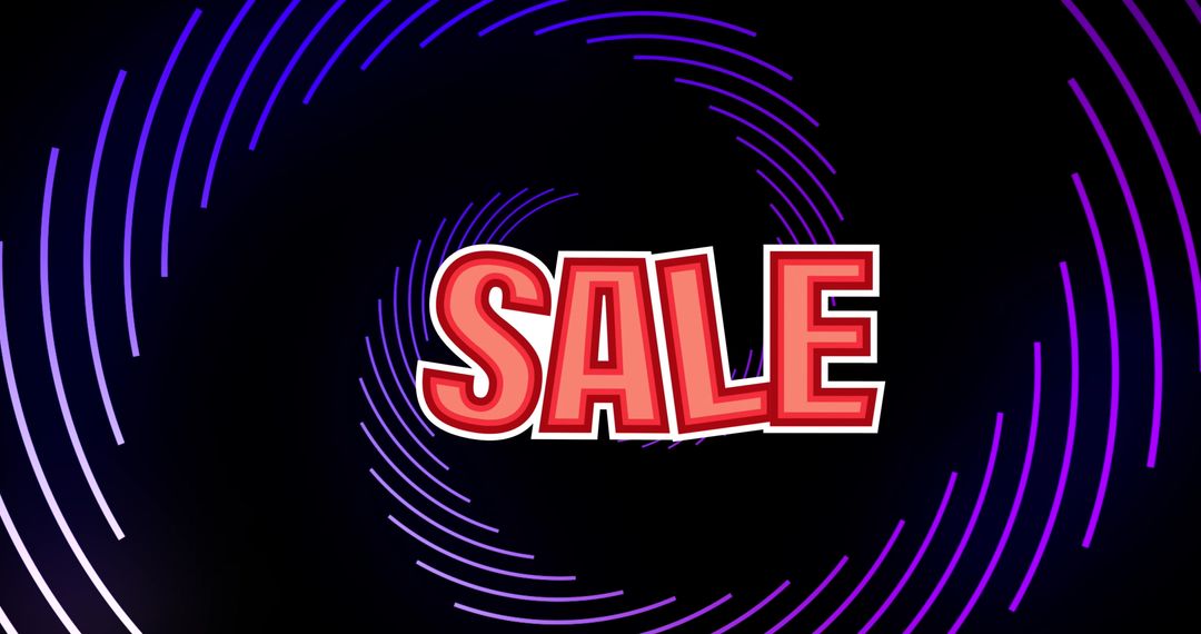 Dynamic Spiral Sale Background with Text