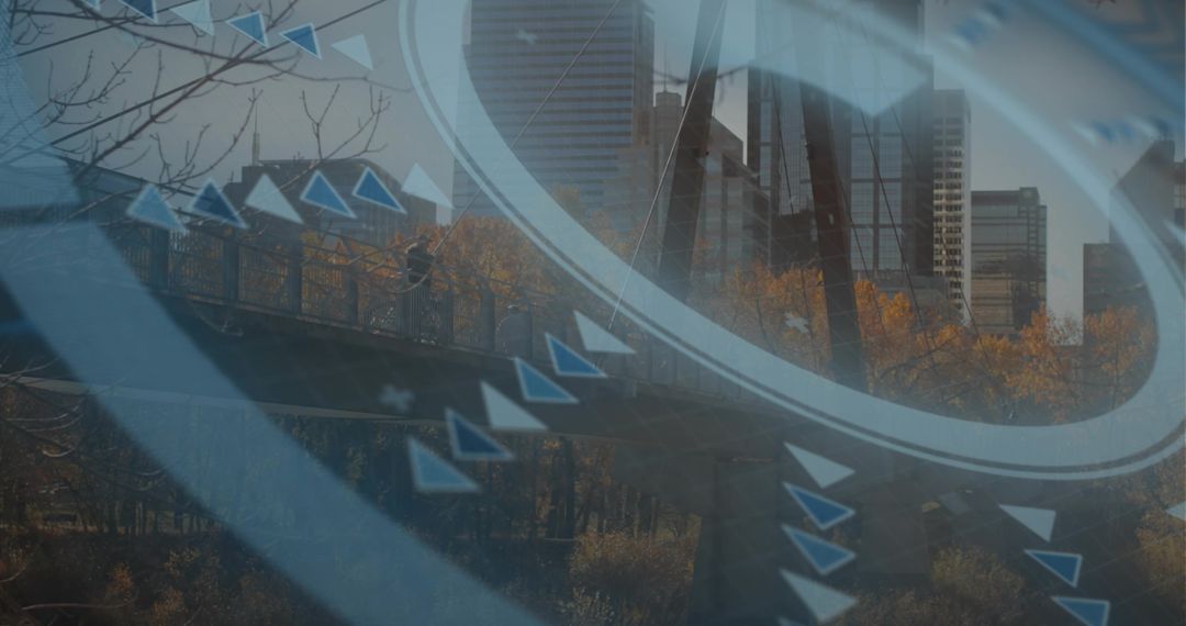 Silhouette on Bridge Merging Architecture and Digital Graphics