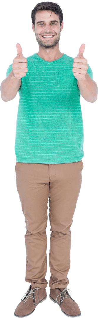 Smiling Young Man Giving Thumbs Up Transparent Image