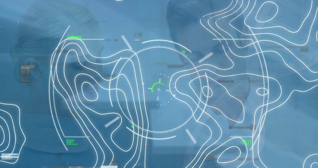 Futuristic Digital Interface with Abstract Lines and Artificial Intelligence