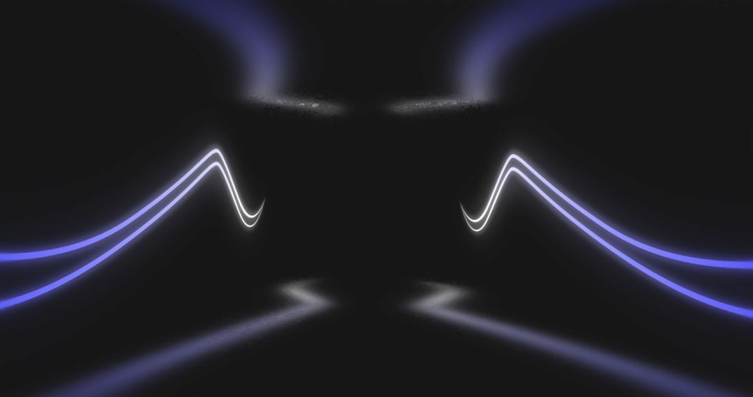 Dynamic Neon Lines on Dark Backdrop