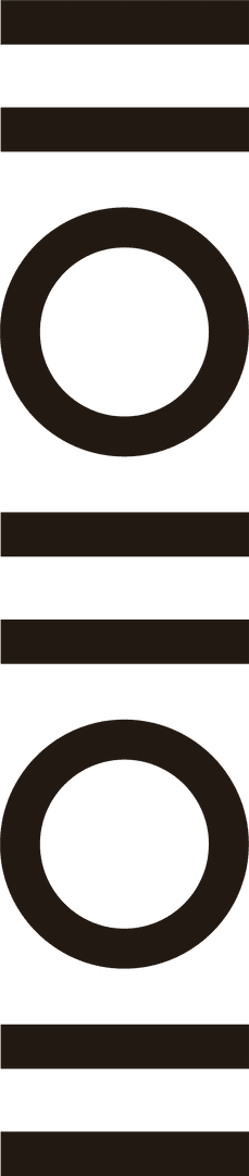 Abstract Black Rings and Bars on Transparent Background