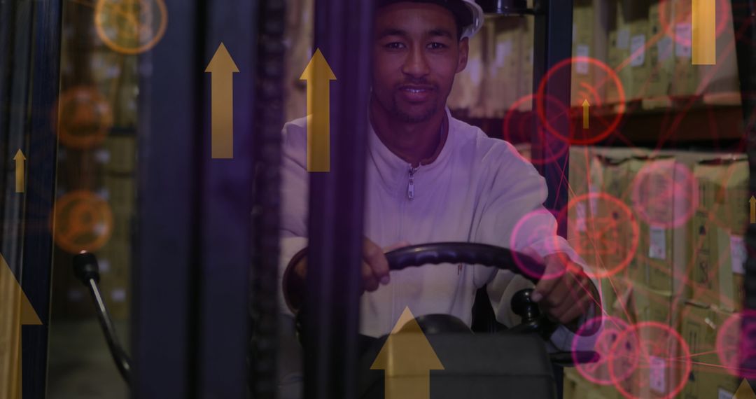 Warehouse Employee Managing Digital Logistics Operations