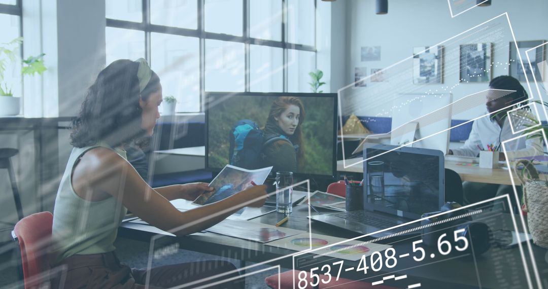 Data Processing and Creative Collaboration in Modern Office