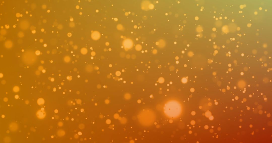 Orange Glowing Abstract Background with Light Particles