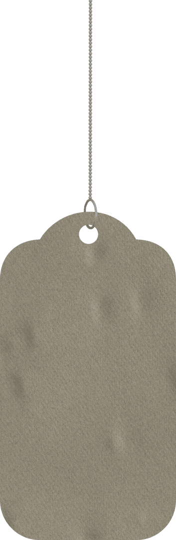 Elegant Gray Label with Copy Space on Transparent Background