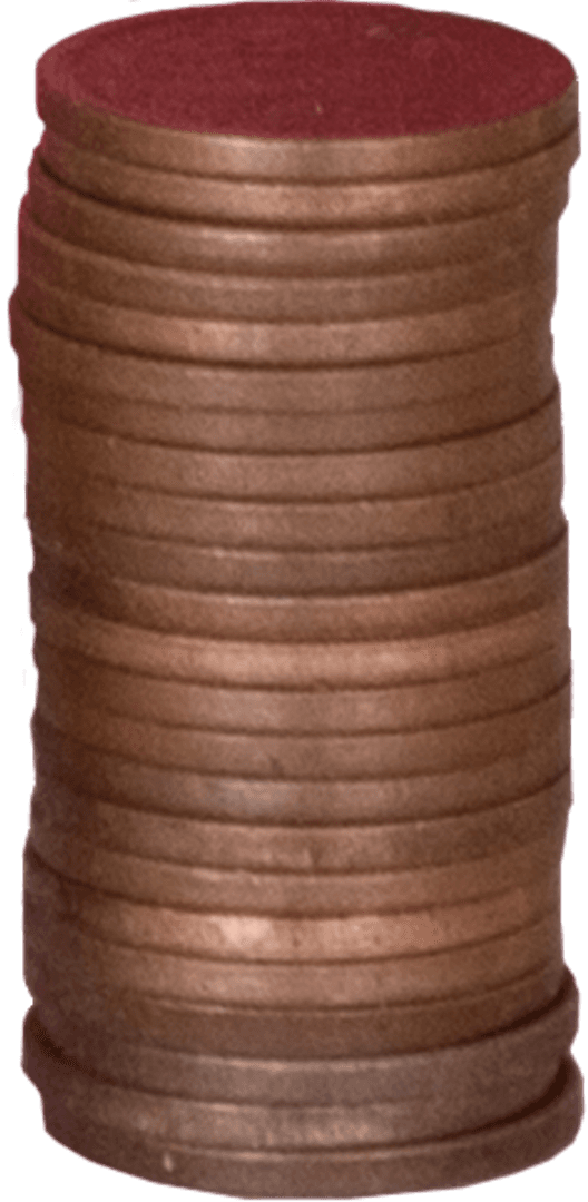 Stack of Copper Coins, Transparent Background