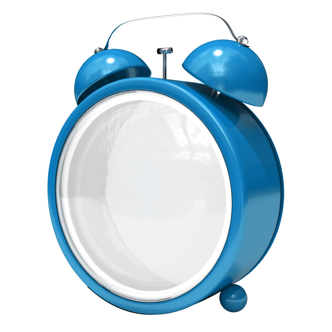 Blue Transparent Alarm Clock for Creative Time Concepts