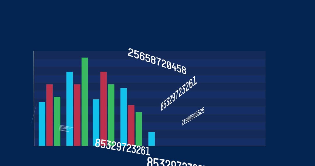 Colorful Bar Graph Visualizing Statistical Data on Dark Background
