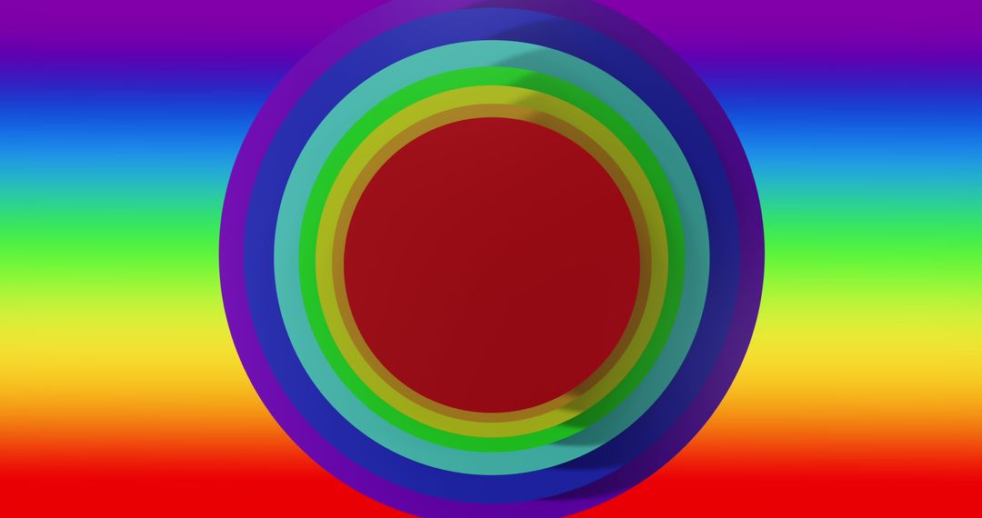 Vibrant Rainbow Circles on Gradient Background