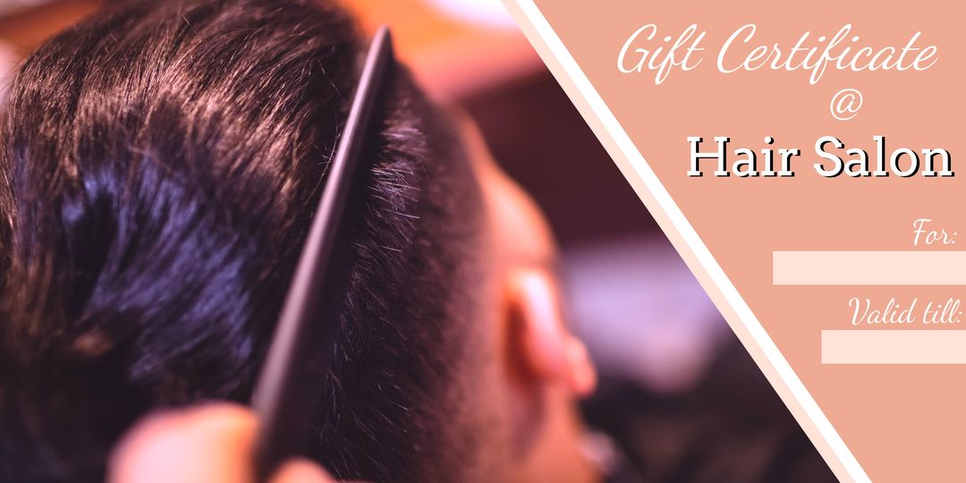 Gift Certificate Template with Hair Salon Theme - Download Free Stock Templates Pikwizard.com