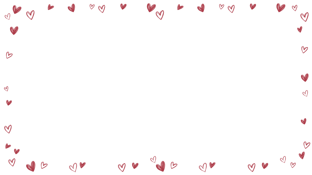 Romantic Transparent Heart Border on Clear Background for Greeting Cards