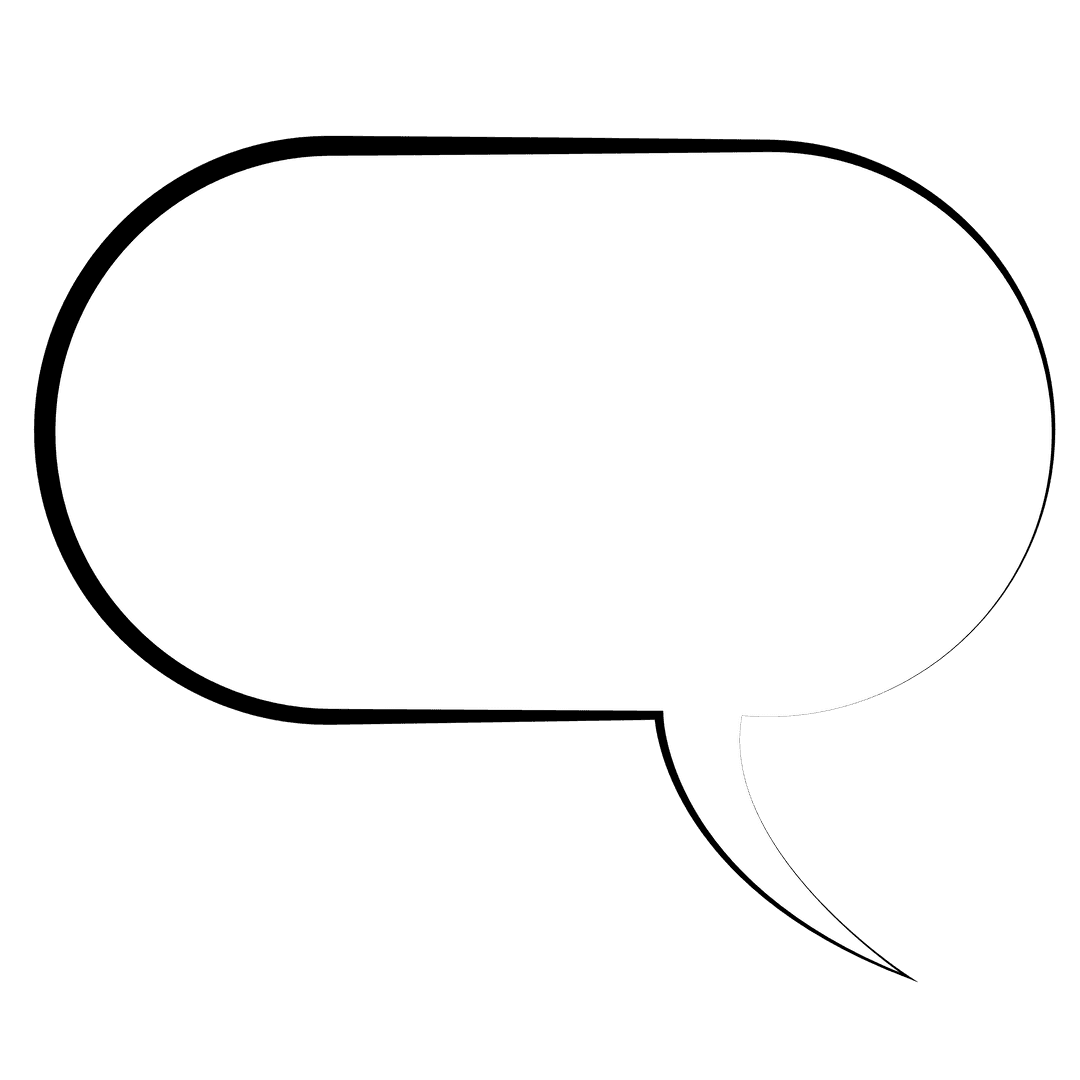 Communication Speech Bubble on Transparent Background