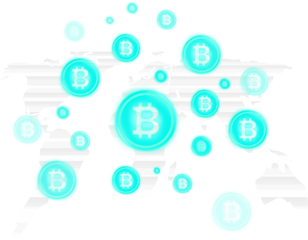 Global Bitcoin Presence with Transparent World Map Background - Download Free Stock Images Pikwizard.com
