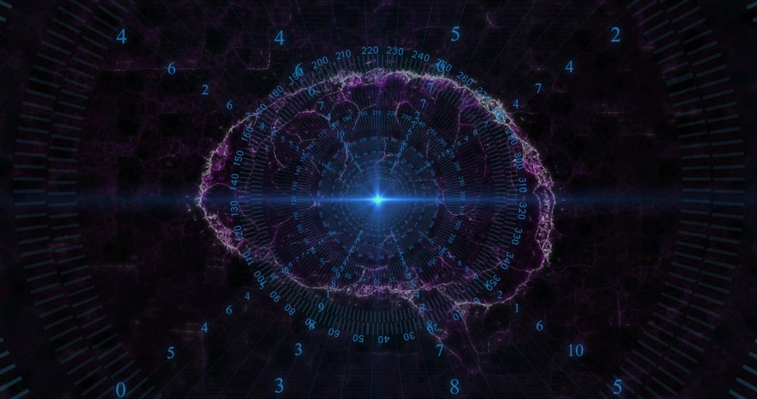 Futuristic Digital Eye with Neural Network Visualization