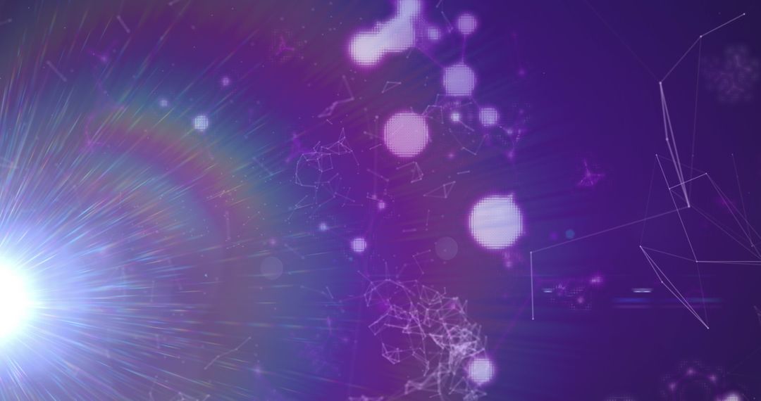 Abstract Technology with Light and Digital Network Skull