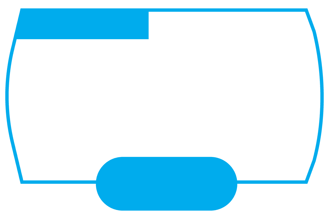 Transparent Digital Interface with Text Space and Blue Elements