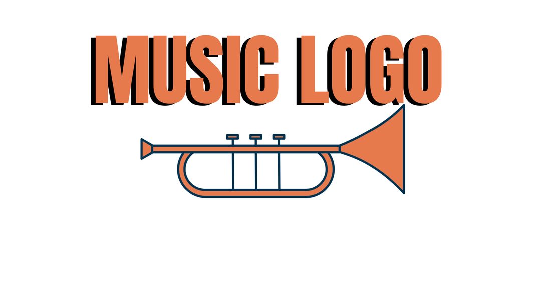 Music Logo Overlaying Colorful Trumpet Design - Download Free Stock Templates Pikwizard.com