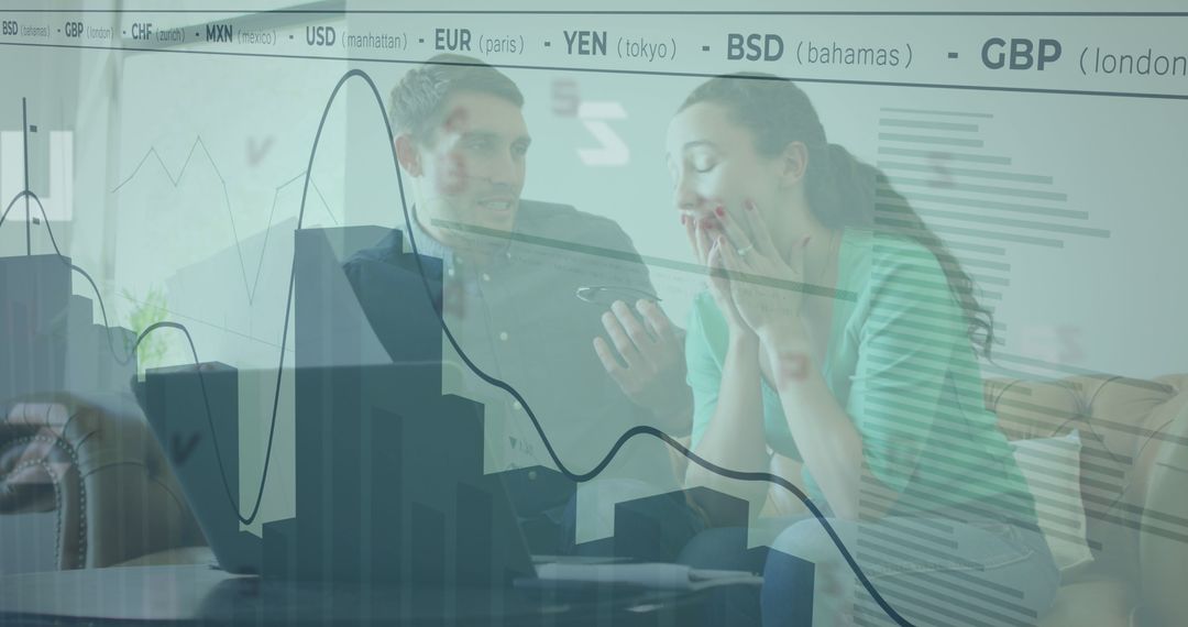 Team Collaboration amidst Financial Analytics Background