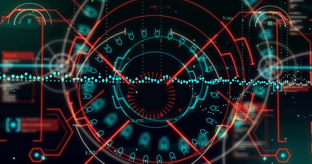 Futuristic Interface Concept with Data Visualizations