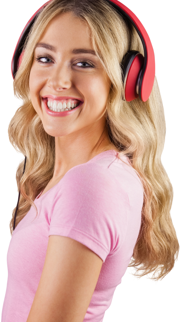 Transparent Smiling Young Woman with Headphones - Download Free Stock Images Pikwizard.com