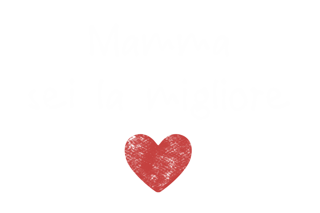 Transparent Mother's Day Text with Heart