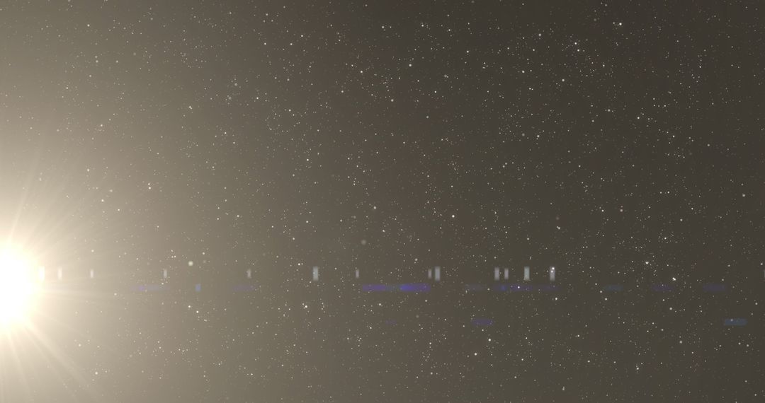 Bright Dots Illuminate Dark Space Creating Uplifting Mood