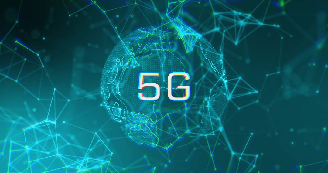 5G Technology Concept with Globe and Network Connections