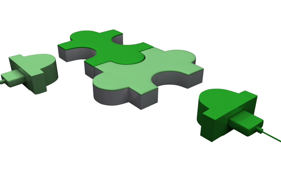 Digital Green Puzzle Pieces on Transparent Background, Isolated Shapes - Download Free Stock Images Pikwizard.com