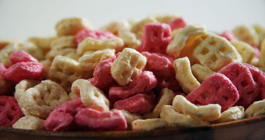 Close-Up of Colorful Cereal Mix in a Bowl with Copy Space - Free Images, Stock Photos and Pictures on Pikwizard.com