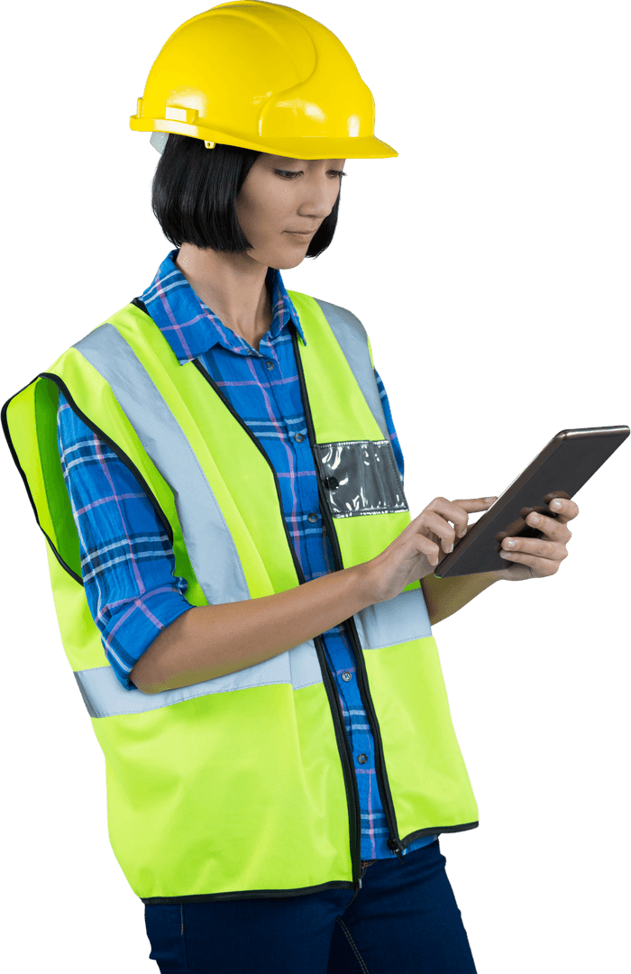 Transparent Background Engineer Using Digital Tablet - Download Free Stock Images Pikwizard.com