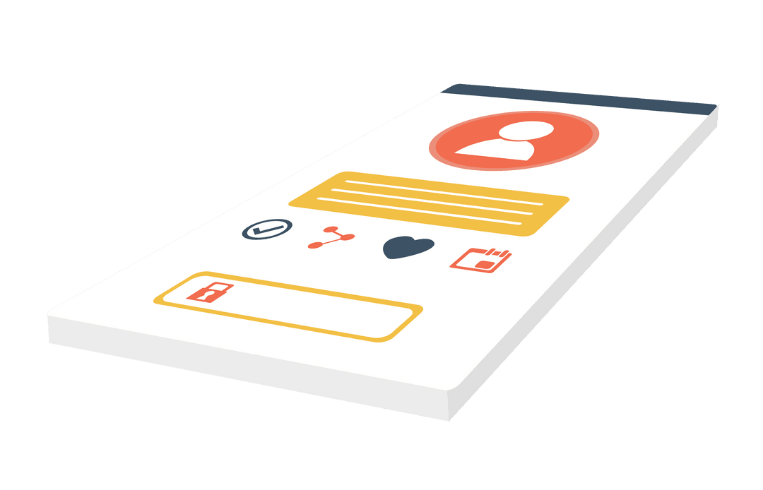 3D Illustration of Social Media Interface Transparent Background