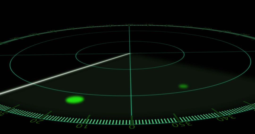 Radar Display with Moving Targets on Black Background - Free Images, Stock Photos and Pictures on Pikwizard.com