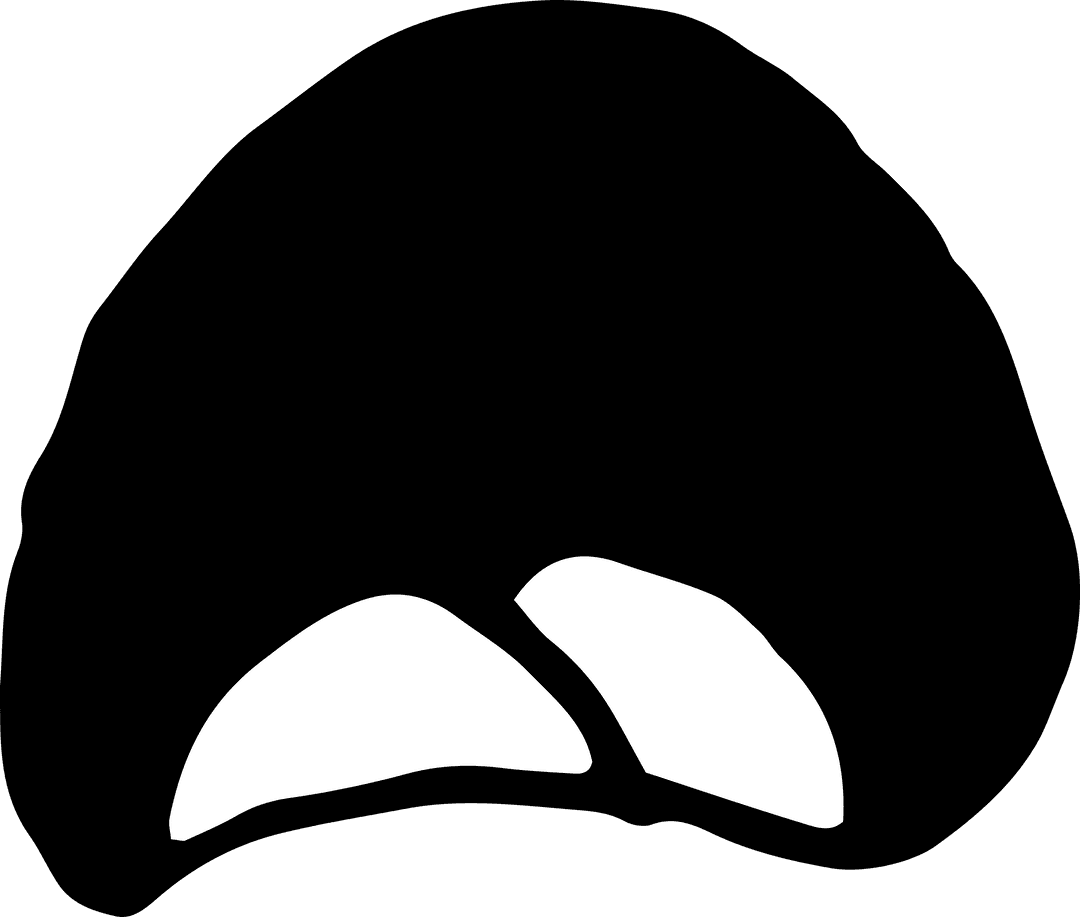 Transparent Open Mouth Illustration with Stylized Tongue