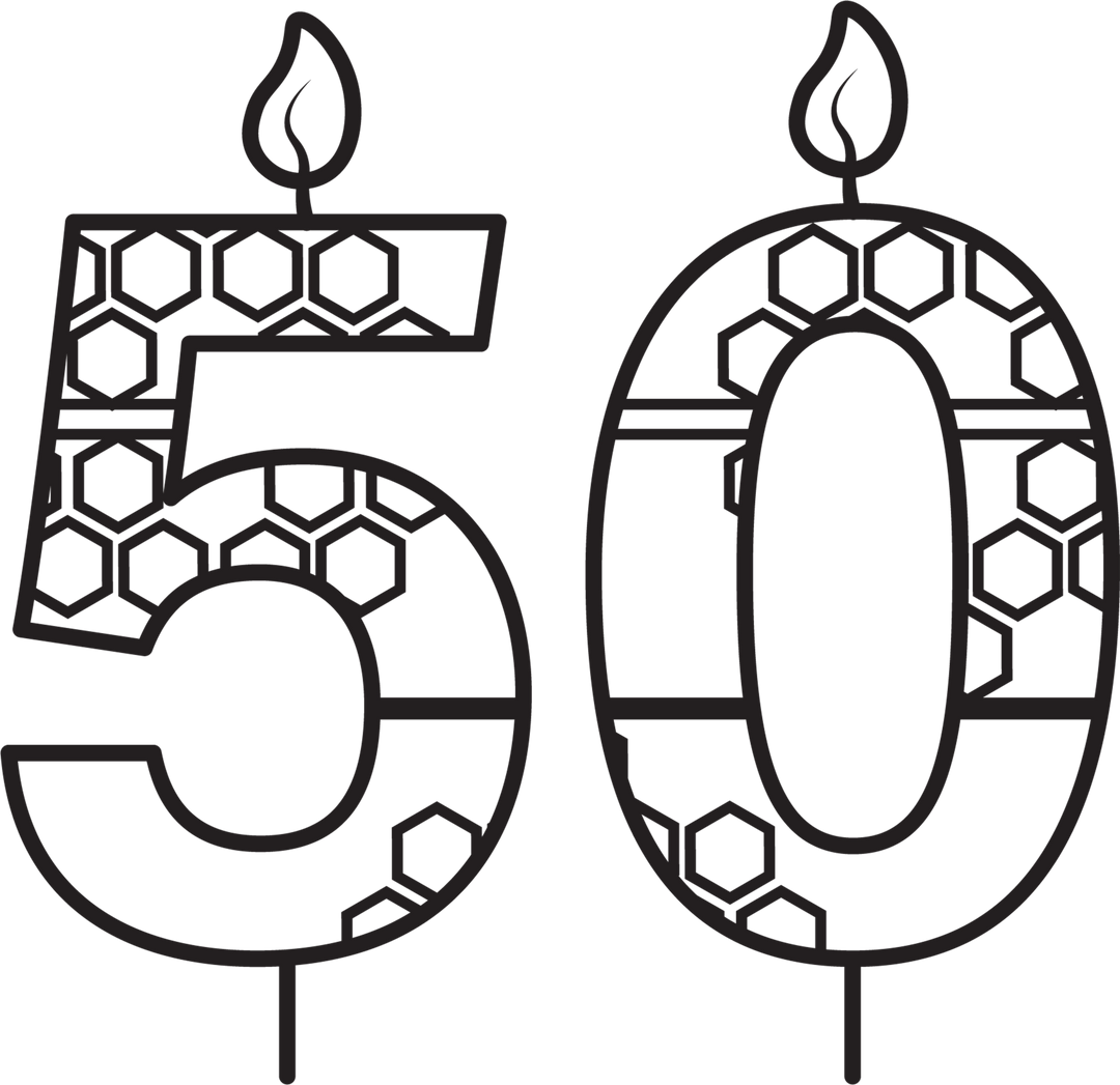 Black 50 Birthday Candle Pattern Transparent Background - Download Free Stock Images Pikwizard.com