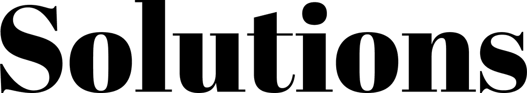 Solutions Text Business Concept on Transparent Background