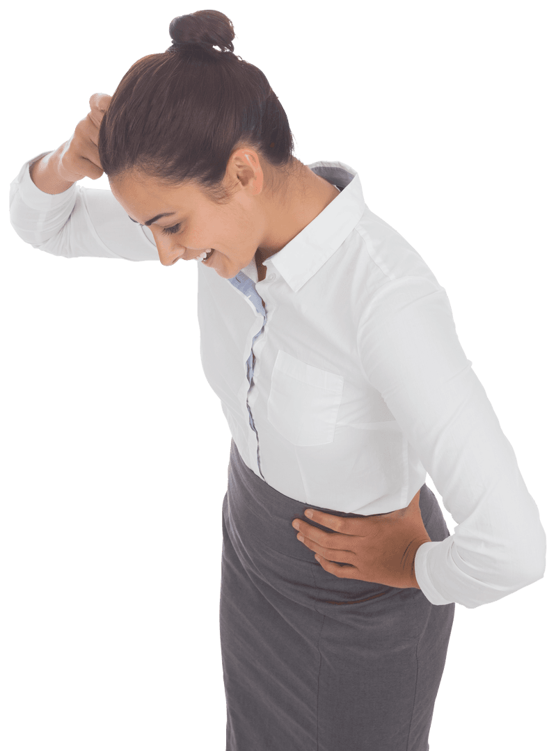 Transparent Happy Caucasian Businesswoman Smiling