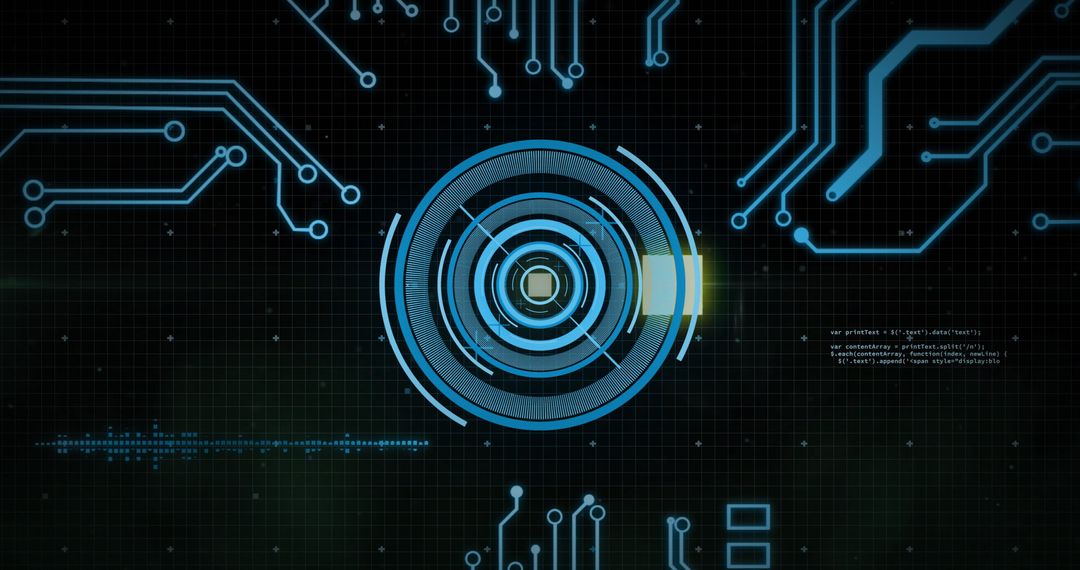 Futuristic Technology Interface with Digital Radar Design